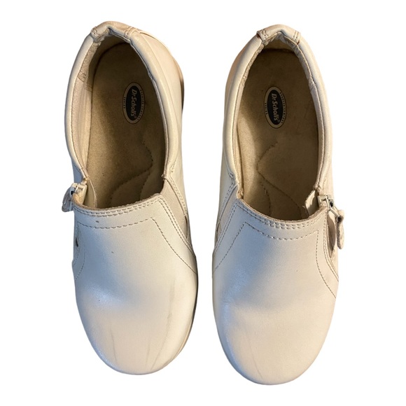 Nurse Shoes Dr. Scholls Women's Size :  7W White Leather Double Air Pillo Zip - Picture 8 of 11